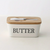 Ceramic Butter Dish Set with Bamboo Lid and Speading Knife - 2 colors